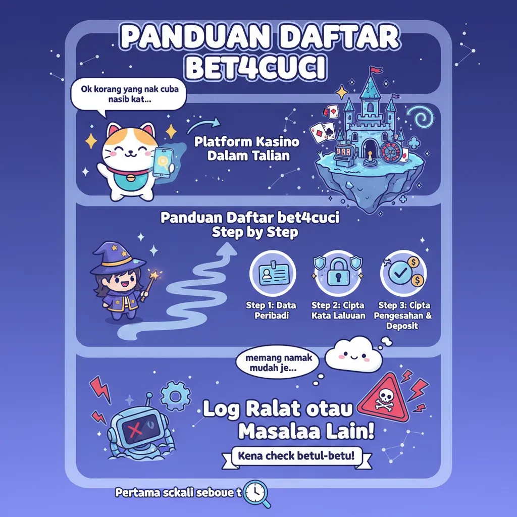 Panduan Daftar bet4cuci di Platform Kasino Dalam Talian